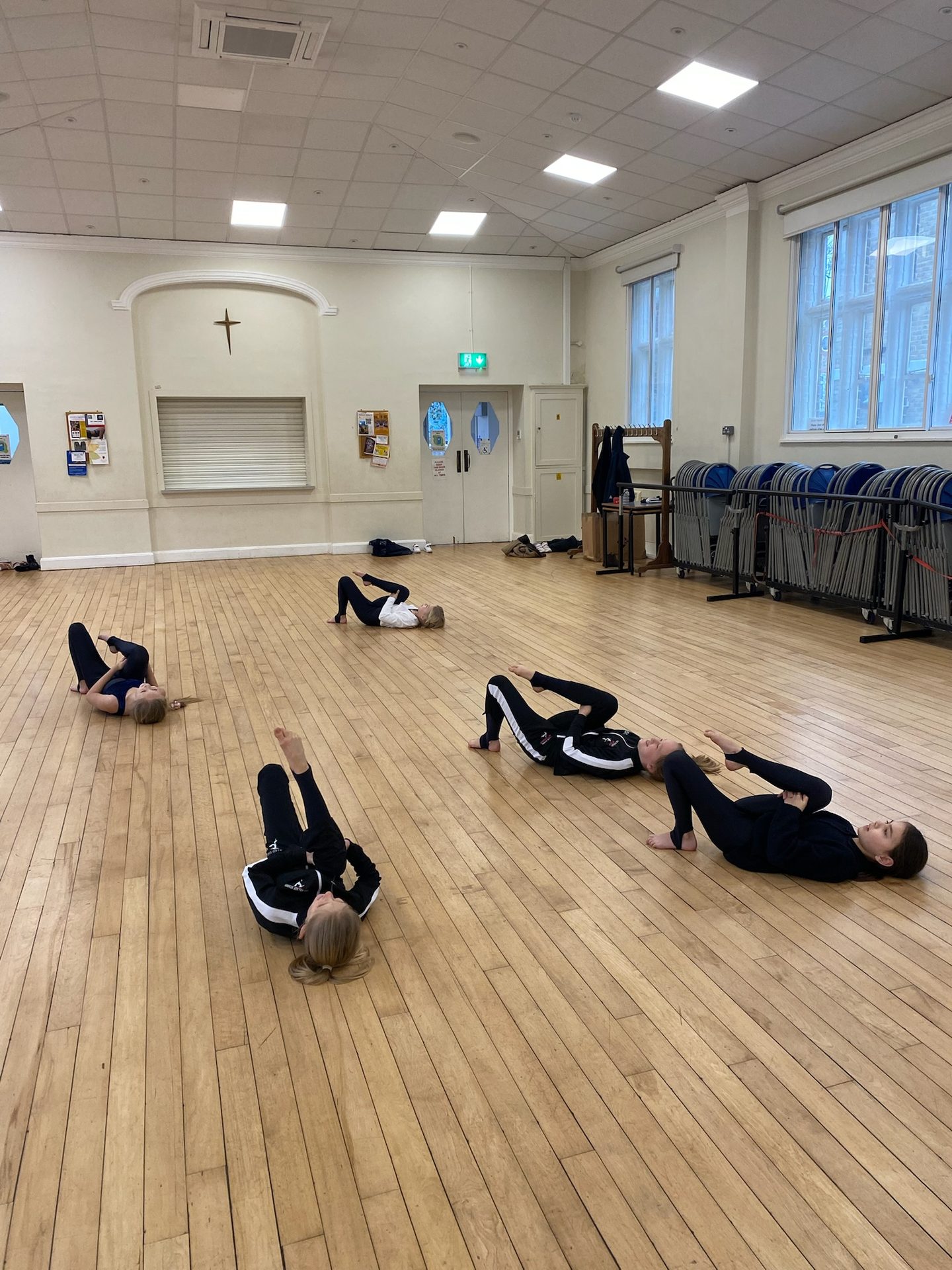 Modern dance class at The Village School of Dance in Wimbledon