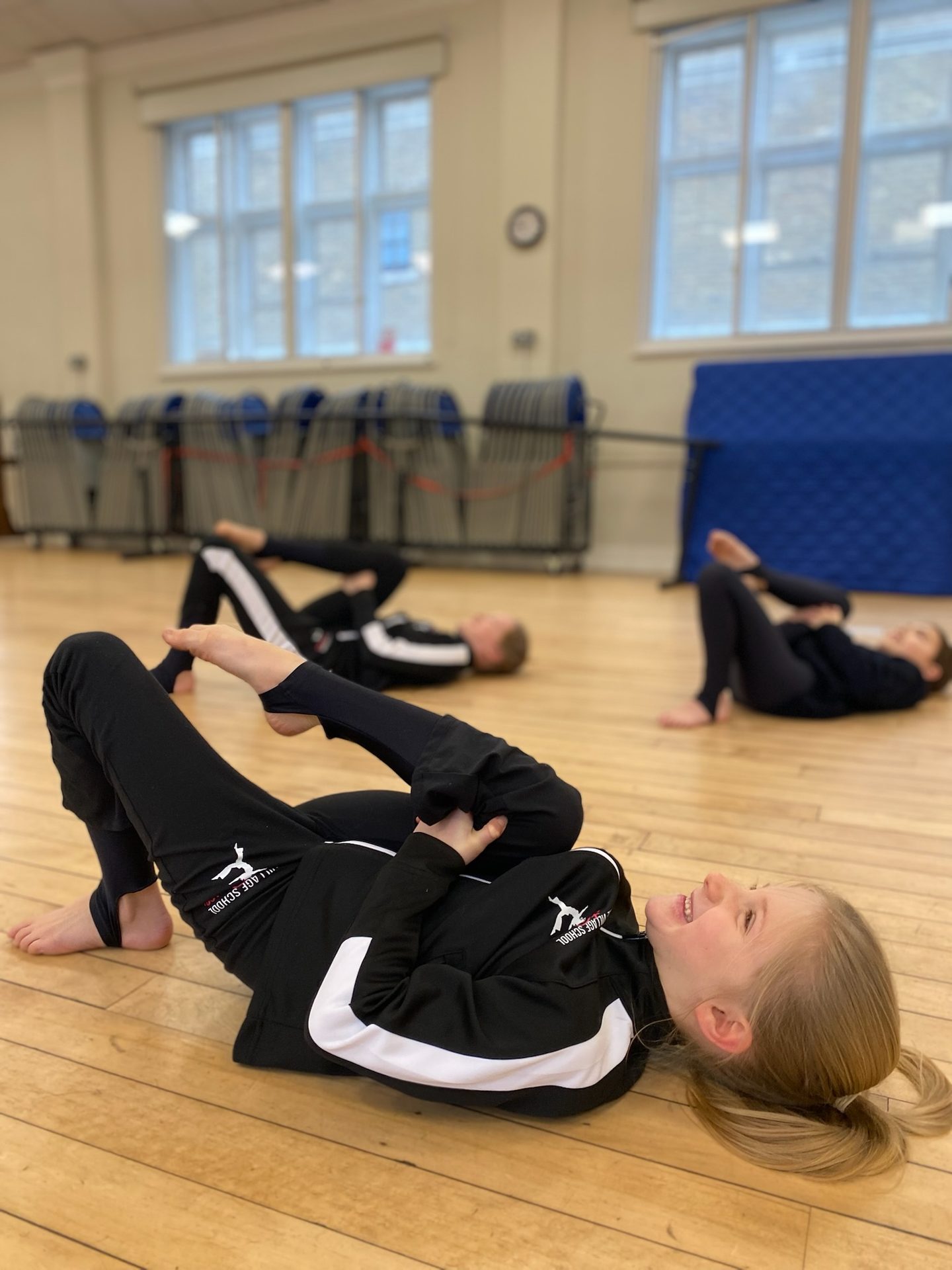 Modern dance class at The Village School of Dance in Wimbledon